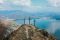 3 wooden cross on top of the mountain